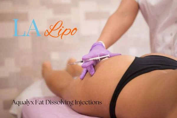 Woman having fat dissolving injections North Harrow on thighs