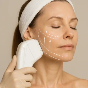 Woman having HI-FU to reduce wrinkles call LA LIPO North Harrow Now!