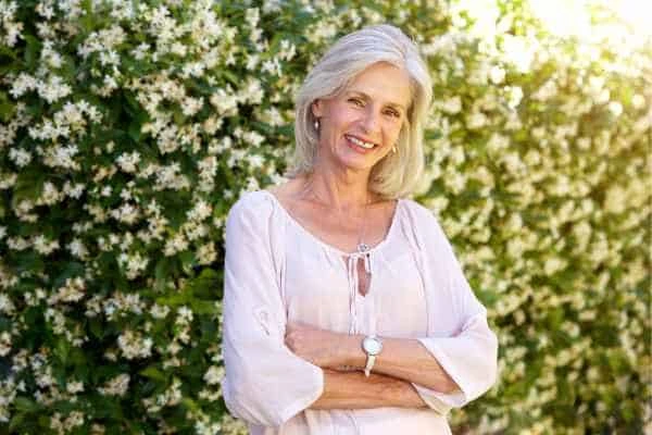 Older woman happy with urinary incontinence treatment North Harrow