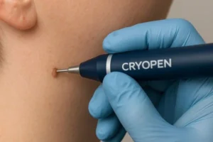 Person receiving skin tag removal North Harrow