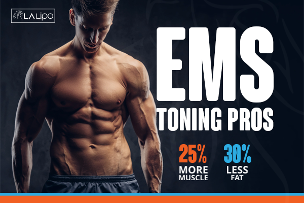 Image of man with sculpted stomach showing the fat loss and muscle gain of LA-EMS Body Sculpting Treatment North Harrow